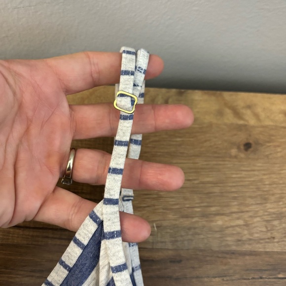 Tommy Bahama Sleeveless V Neck Chevron Maxi Dress Blue Grey - Picture 4 of 7